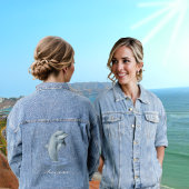 Chic Moderne Dolfijn & Script Denim Jacket