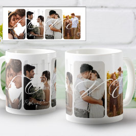 Chic Moderne Fotocollage Keepsake Koffiemok