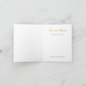 Chic moderne gouden foto bruiloft bedankkaart (Binnen)