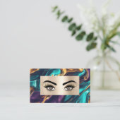 Chic Moderne Luxe Gouden Make-up Artist Beauty Sal Visitekaartje (Staand voorkant)