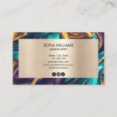 Chic Moderne Luxe Gouden Make-up Artist Beauty Sal Visitekaartje (Achterkant)
