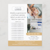 Chic Moderne Make-up Schoonheidssalon Gold Busines Flyer (Achterkant)