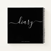 Chic Moderne Minimale Persoonlijke Jouw naam van d Notitieboek (Achterkant)