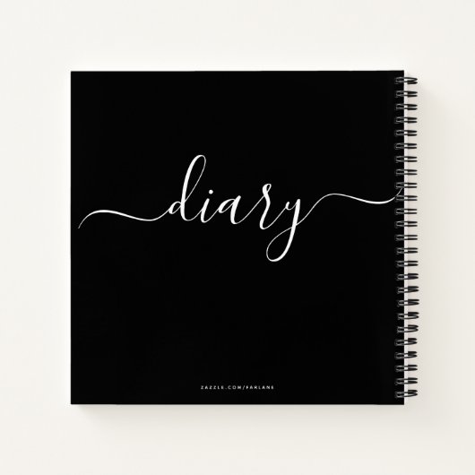 Chic Moderne Minimale Persoonlijke Jouw naam van d Notitieboek (Achterkant)