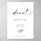 Chic Moderne Minimalistische Dunot Bar Trouwtaart  Poster (Voorkant)