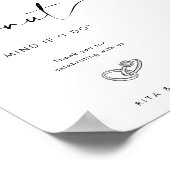 Chic Moderne Minimalistische Dunot Bar Trouwtaart  Poster (Hoek)