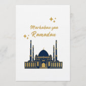 Chic Moderne Minimalistische Ramadan Groet Kaart (Voorkant)