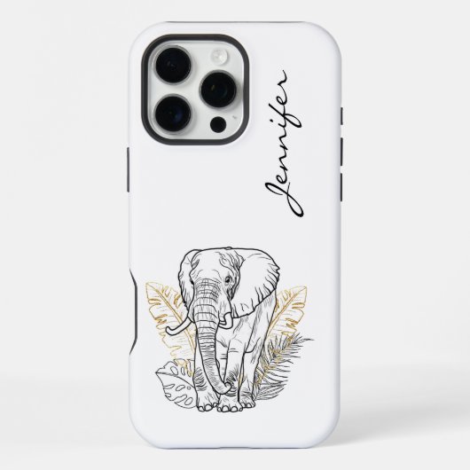 Chic Moderne Olifant iPhone Hoesje (Achterkant)
