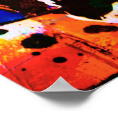 Chic Moderne onregelmatige vormen kleurrijke Abstr Poster (Hoek)