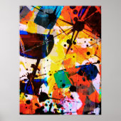Chic Moderne onregelmatige vormen kleurrijke Abstr Poster (Voorkant)