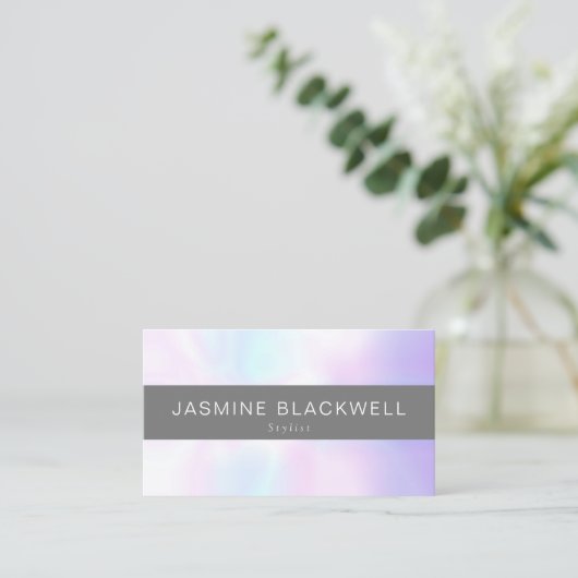 Chic moderne parel achtergrond visitekaartje (Staand voorkant)