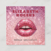 Chic Moderne Professionele Make-up Artiest QR Code Vierkante Visitekaartje (Voorkant)