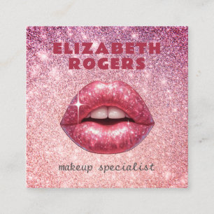 Chic Moderne Professionele Make-up Artiest QR Code Vierkante Visitekaartje