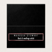 Chic Moderne Roos Gold Eenvoudige beschrijving soc Visitekaartje (Buitenkant ongevouwen)