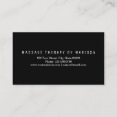 Chic Moderne Roos Gold Simple Massage Therapist Visitekaartje (Achterkant)