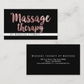 Chic Moderne Roos Gold Simple Massage Therapist Visitekaartje (Voorkant / Achterkant)