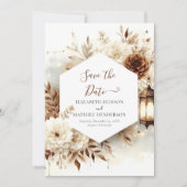 Chic moderne rustieke bruiloft save the date (Voorkant)