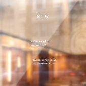 Chic Moderne Selfie Spiegel Welkom Trouwsticker Raamsticker (Vel 2)