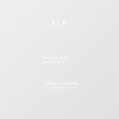 Chic Moderne Selfie Spiegel Welkom Trouwsticker Raamsticker (Vel)