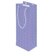 chic moderne , stijlvolle chevrons wijn cadeautas (Achterkant Gekanteld)