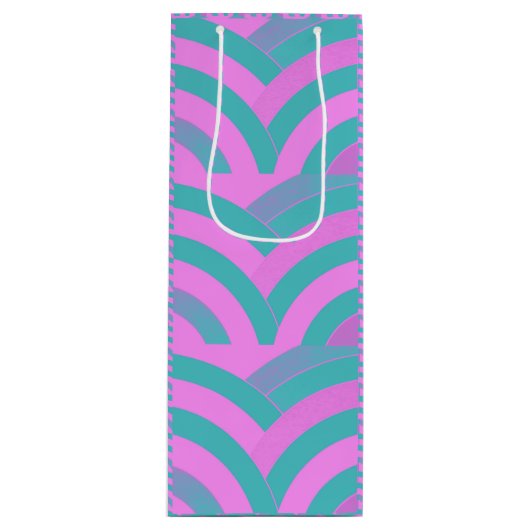 chic moderne , stijlvolle chevrons wijn cadeautas (Voorkant)