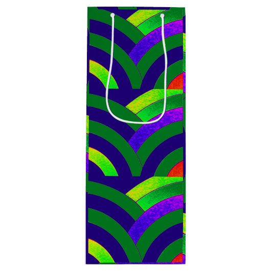 chic moderne , stijlvolle chevrons wijn cadeautas (Voorkant)
