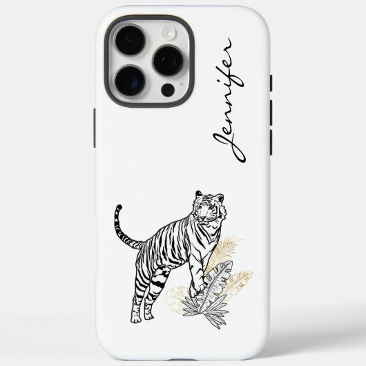 Chic Moderne Tijger iPhone Case-Mate iPhone Case (Achterkant)