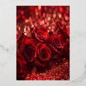 Chic Moederdag Kaart | Rode bloemen en gouden lett (Achterkant)