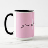 chic mok-roze .Nanas geeft de beste liefde Mok (Links)