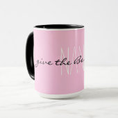 chic mok-roze .Nanas geeft de beste liefde Mok (Voorkant links)