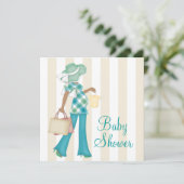Chic Mom Etnisch Baby shower Kaart (Staand voorkant)
