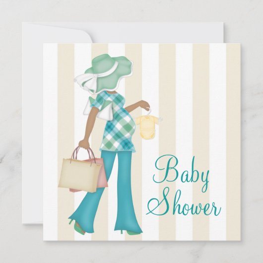 Chic Mom Etnisch Baby shower Kaart (Voorkant)