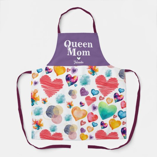 Chic Mom Hearts Schort (Voorkant)