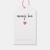Chic Momosa Bottle Neck Label, Cute Pink Heart Cadeaulabel (Voorkant)