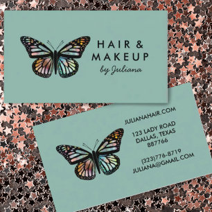 Chic Monarch Butterfly Elegant Waterverf Green Visitekaartje