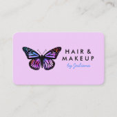Chic Monarch Butterfly Elegant Waterverf Lila Visitekaartje (Voorkant)