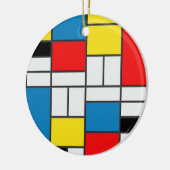 Chic Mondrian Cubism Style Keramisch Ornament (Links)