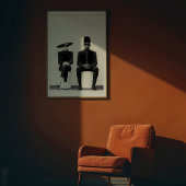 Chic Monochrome Fotografie Mode Paar Poster