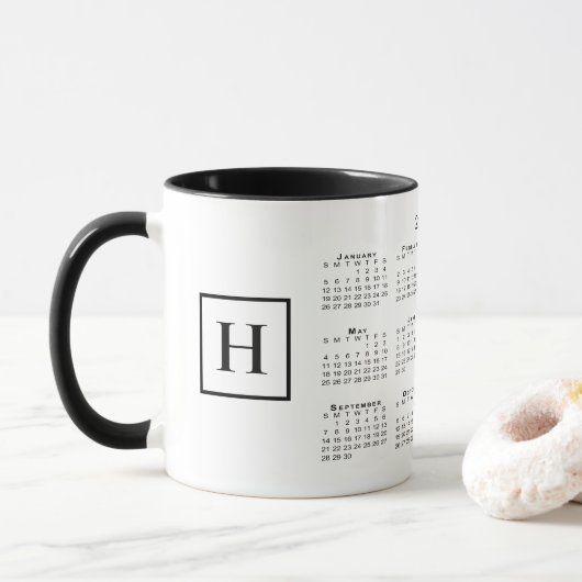 Chic Monogram 2025 Kalender Mok (Met donut)