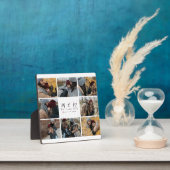 Chic Monogram Aangepaste foto's Collage Moedervrie Fotoplaat (Insitu)