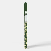 Chic Monogram Aangepaste Naam Bladeren Madeliefjes Case-Mate iPhone Case (Achterkant / Links)