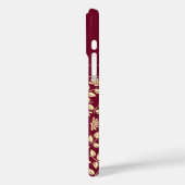 Chic Monogram Aangepaste naam laat Daisies Burgund Case-Mate iPhone Case (Achterkant / Links)