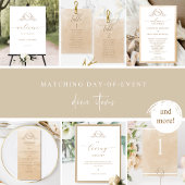Chic Monogram Beige Cream Waterverf Weddenschap Me