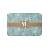 Chic Monogram Botanisch Patroon Badmat (Voorkant)