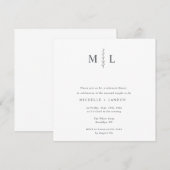 Chic Monogram Branch Rehearsal Dinner Invitation Kaart (Voorkant / Achterkant)