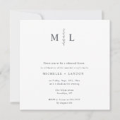 Chic Monogram Branch Rehearsal Dinner Invitation Kaart (Voorkant)