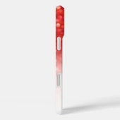 Chic Monogram Coral Faux Glitter Ombre Name Case-Mate iPhone Case (Achterkant / Rechts)