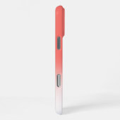 Chic Monogram Coral Ombre Voornaam Initiaal iPhone Hoesje (Rechterkant)