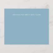 Chic Monogram Crest Goud en blauw Trouw RSVP (Achterkant)