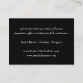 Chic Monogram Cross Hatch Visitekaartje (Achterkant)